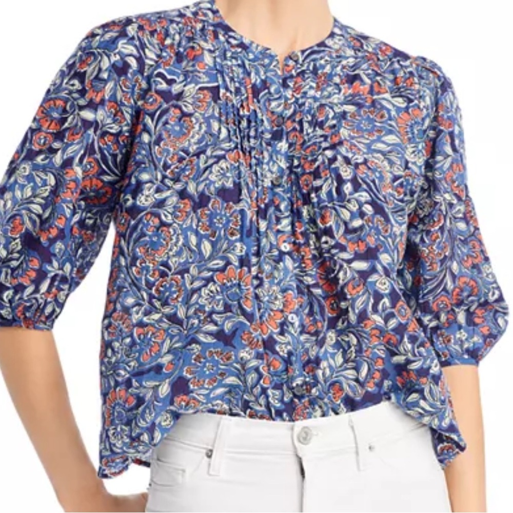 VELVET BY GRAHAM & SPENCER Women’s Flowy Blouse Flutter Sleeve Blush Peach XS